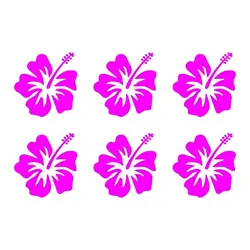 Set of6 Hibiscus Flower Vinyl Decals Stickers. Car and boat decals and graphics. High quality 6 year rated vinyl...