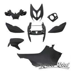 Jeu de carénages noir mat 8 pièces Yamaha Aerox MBK Nitro.