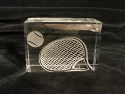 BACCARAT CRYSTAL TENNIS PAPERWEIGHT. VERY GOOD CONDTION.