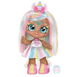 She looks so cute in her pretty rainbow unicorn dress and adorable unicorn horn headband! Her pink shoes even have...