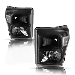 For 2011-2016 Ford F250 F350 F450 F550 Super Duty. No Wiring or Any Other Modification Needed. 1 pair of headlights...
