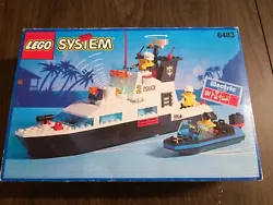 Lego 7483 bateau police.  Lego system vintage  Complet boîte notice  Partie électrique non testée