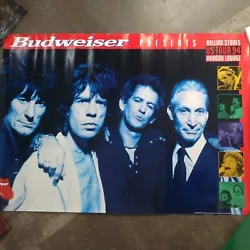 Rolling Stones Budweiser Vintage Voodoo Lounge Tour Concert 1994 Poster 31x22.