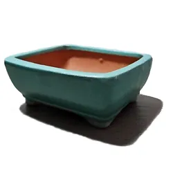 Light Blue Bonsai Pot - Ceramic Rectangle Glazed 6