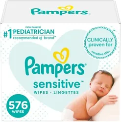 Pampers Sensitive wipes are clinically proven for sensitive skin. For healthy skin, use together with Pampers Swaddlers...