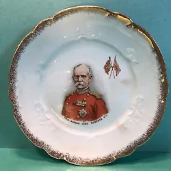 Field Marshall Lord Roberts  plate , no cracks or chips, has crazing with some brown spotting