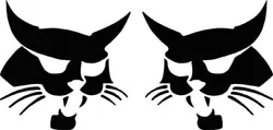 Bobcat® Head Decal Set of 2. Made with Long Lasting Outdoor Vinyl. One Left Hand one Right Hand Bobcat® Head Logo....