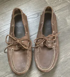 Sperry Boat Shoes Mens Size 12 M Top Sider 2 Eye Brown Leather Casual.