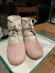 These are new Jack Roger Chloe duck boots in Blush rose color. Size 6M. They come in their original box. My sister...