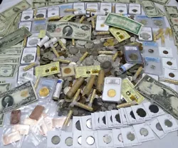 Coins, Currency, Silver, Gold, Bullion. GIGANTIC 110+ COIN ESTATE LOT!...
