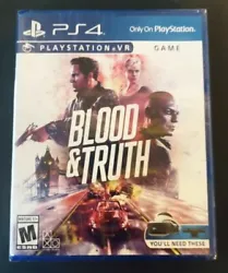 Blood & Truth VR. Used, disc and case only - has wear, dirt and similar.