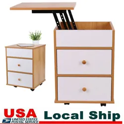 Storage Cabinet Bedroom Bedside Removable Locker Lifting Table Nightstand. 1x Bedside Table. Table can be raised to...