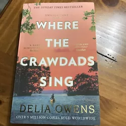 Where the Crawdads Sing by Delia Owens Paperback Book Sunday Times Bestseller.
