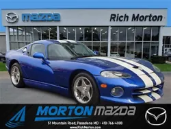 1996 Dodge Viper Blue RWD 6-Speed Manual Clean CARFAX. GTS 8.0L V10 SMPI 20V   All of our vehicles are pre-certified...