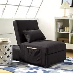 [ INTEGRATE INTO YOUR FAMILY ] : The convertible chair work as an ottoman, a chair ,a sofa bed and a chaise lounge. The...