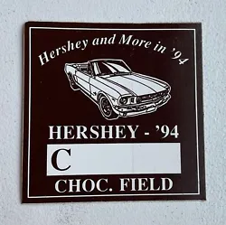 Field Sticker - Hershey and More in 94. In Good condition - decal - unused.