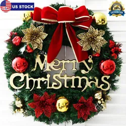 1 x Christmas Wreath. Material:PVC,Iron,Cloth. Due to different lighting and shooting conditions, the color of the...