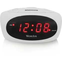 Westclox LED Digital Alarm Clock 70044A. 0.6