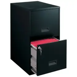 The black filing cabinet is suitable for holding everything from professional files to personal work. It is Greenguard...