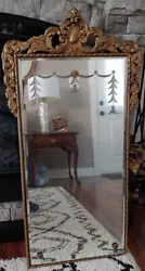 All is all this mirror is in very nice Condition for its age. The mirror is in very nice Condition for its age.