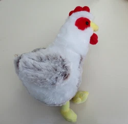 Peluche toute douce gris-beige et blanche hauteur : 28 cm Largeur : 22 cm
