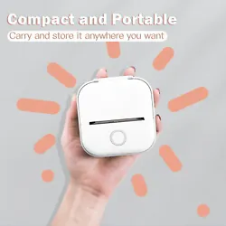 ◆ T02 Bluetooth Pocket Thermal Printer. Totally 10 seconds to use the travel wireless printer. Palm size pocket...