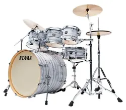 Tama Superstar Classic 7pc Drum Set Ice Ash. 14x6.5 Snare Drum. 22x18 Bass Drum. MTH600 Double Tom Holder.