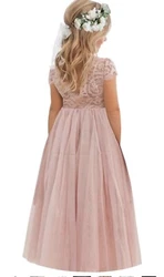 Brand new dusty pink flower girl dress, size 6.