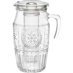 Bormioli Rocco Romantic 56.25 oz Carafe with Lid & Ice Tube - New. This carafe is part of the Romantic collection. The...
