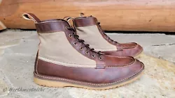 RED WING (USA) 3335 Wacouta Upland Weekender Moc Toe Leather Boots ~ Vibram Sole ~ Size 12. Estate find. Normal wear...