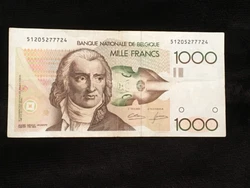 Billet de banque 1000 francs belgique.