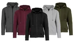 Fleece-Lined Full-Zip Sweater Hoodie. Adjustable Drawstring On Hoodie For Desired Comfort. Full Zipper Closure....