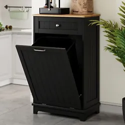 Multifunctional Trash Can Cabinet - The trash can cabinet can be put into a 10-gallon capacity trash can, use it as a...