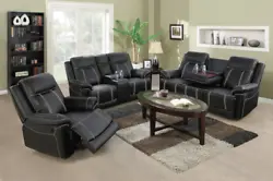 3-PC Includes: (1) 2-Recliner Sofa, (1) 2-Recliner Loveseat, (1) Recliner Chair. Come home to relaxing comfort with...