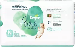 Dry and healthy, Pampers Pure Protection diapers lock wetness away from skin. with premium cotton, making Pampers Pure...