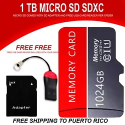 Upgrade your devices storage capacity with the high-speed 1TB Micro SD Card. FREE SD Adapter , allowing you to use the...