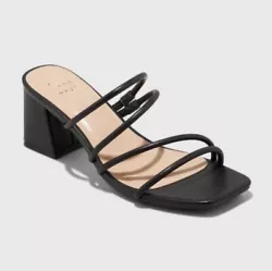 Step up your shoe game with these stylish Womens Blakely Mule Heels by A New Day. These square-toed heels with a block...