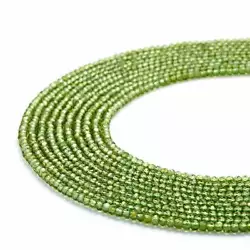 Material: (Not Treated or Dyed) Natural Peridot. The Peridot Mined in China. 2mm - Approx 198 Beads Per Strand, With...