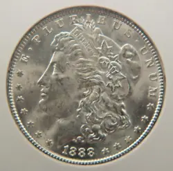 I am offering a 1888 Morgan Silver Dollar nice white coin graded MS64 by NGC!