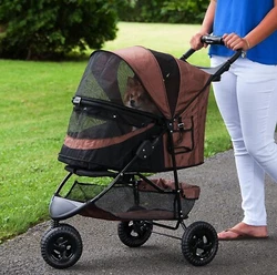 🐾【One-Button Storage】Our dog stroller can be folded in one step, and it is effortless. It doesnt take up space...