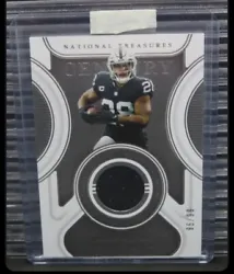 2021 National Treasures Josh Jacobs Century Materials Jersey #95/99 Raiders. Near mint condition ships fast with...