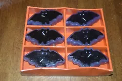 Set of 6 floating candles of Bats, new in sealed box. 