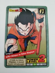 CARTE DRAGON BALL Z CARDDASS BANDAI 1997 A6 SONGOKU N° 670 POWER LEVEL 2.