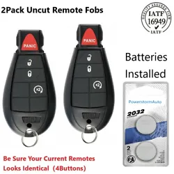 The Keyless Fob will NOT work with Push to Start vehicles. Complete key fob with electronics, battery and key ring....