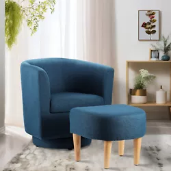 Size & Load Capacity of this sherpa Chair and Ottoman Set: 26.4