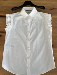 NWT $980 GUCCI White GG Cotton Top SHIRT BLOUSE. Refresh your workwear edit with this shirt from Gucci.material: 100%...