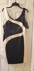 Jones Wear Sleek Black & Gold Lined Cocktail Dress NWT Womens Size 10. Condition is New with tags. Please refer to...