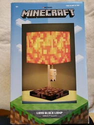 Minecraft Ghast and Lava Block Table Lamp 14” Tall LED Bulb Included New In Box. Hard to find Lava block edition!!!!...