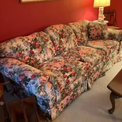 Floral fabric SOFA and matching CHAIR: perfect for a sunroom, beach house or a bright open airy room. Located in...