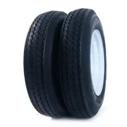 2 x Tires & Rims. Tire Type: Trailer Only, Not For Vehicular Use. Rim Color: White. Quantity: 2 Pcs. Tire Size:...